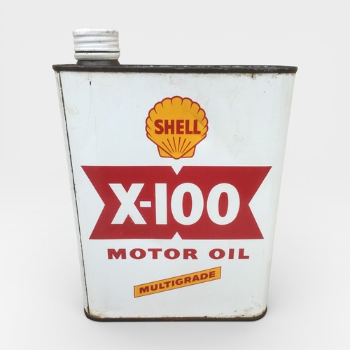 Bidon huile ancien shell - d’huile,