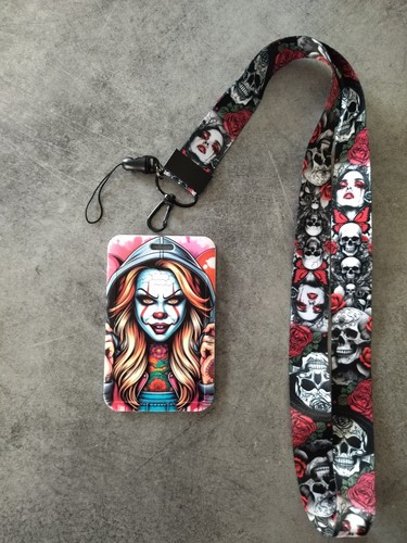 Porte carte badge femme clown - porte, carte-badge