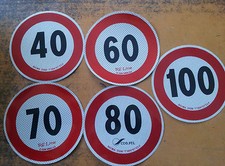 PAIRE DISQUE LIMITE VITESSES ADHÉSIF RÉTRO-RÉFLÉCHISSANTS HOMOLOGUÉS 40 60 70 80