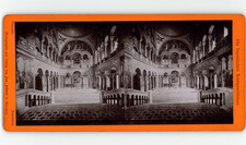 Allemagne, Château de Neuschwanstein, Salle du trône, Stéréo vintage, ca.1890 Al