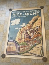 Affiche Ancienne Chemin De Fer De La Provence 