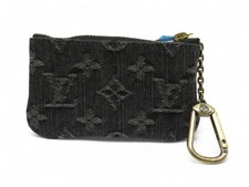 NEUF POCHETTE PORTE CLES LOUIS VUITTON EN TOILE DENIM LV M95343 KEY HOLDER NEW