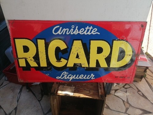 Ancienne plaque tole - tole, ricard