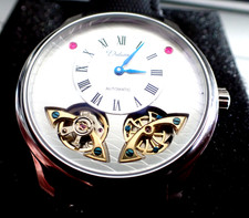 RARISSIME Mtr AUTOMATIQUE DULUNWE,DOUBLE TOURBILLON OSCILLANTS ,TBEG & FONCTIONS