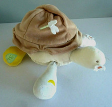 D2. DOUDOU D'ACTIVITE TORTUE ET BEBE NATURE ET DECOUVERTES beige jaune - TTBE