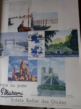 MARCONI poste fidèle reflet des ondes publicité papier ILLUSTRATION AUTO 1935