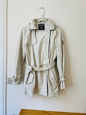 Ciré / Trench / imperméable à capuche Sable et Mer écru / blanc taille S/36