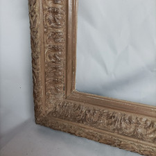 Cadre en bois et stucs patinés de style BARBIZON - XIXe siècle -  50,2 x 40,2 cm