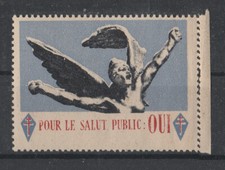 timbre France libération vignette pour le salut public Gal De Gaulle neuve **