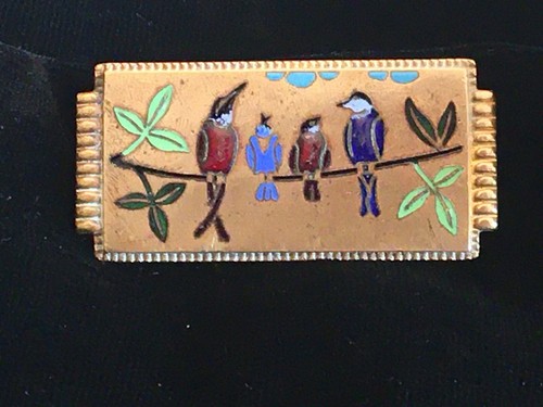 Ancienne broche oiseaux - ,