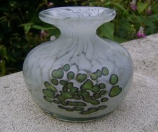 GLASS VASE VERRE VERRERIE CONTEMPORAINE  MDINA MALTE N2473