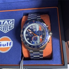 TAGheuer Formula 1 QUARTZ CHRONOGRAPH 43 Mens Steel band CAZ101AT. BA0842 GULF 