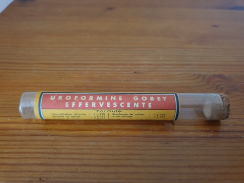 Tube verre ancien médicament