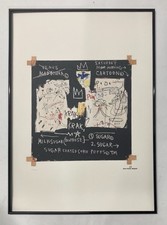 Jean-Michel Basquiat : Lithographie numérotée 50 par 70 cm. Vendue Encadrée