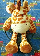 GB3/  DOUDOU PELUCHE  NICOTOY GIRAFE BEIGE TACHE MARRON 25 CM  EXC ETAT