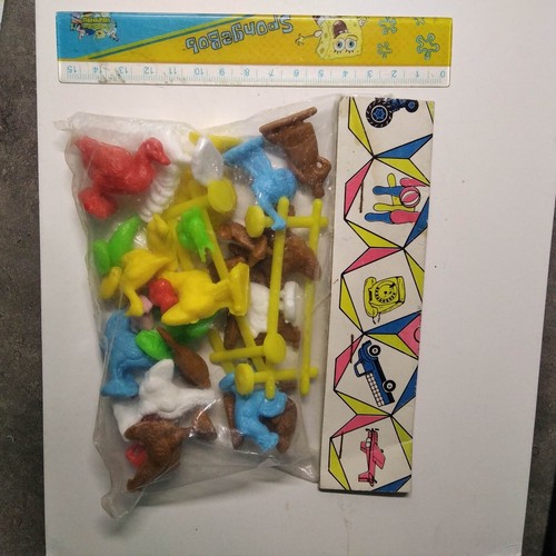 Vintage plastic farm - farm, animals