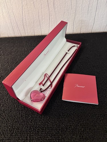 Collier cœur rose cristal - , en