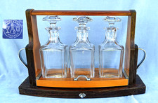 BACCARAT - CAVE A LIQUEUR  " TANTALUS "  3 CARAFES  PERFECTION CRISTAL SIGNEES