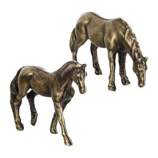 2 Pcs Statue De Mini Poney