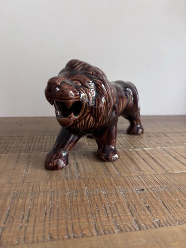 Figurine lion céramique - figurine,