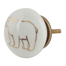 Doré Ours Motif Céramique