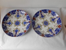 Ancienne paire d'assiettes hollandaises Delft. 18ème siècle .Poterie