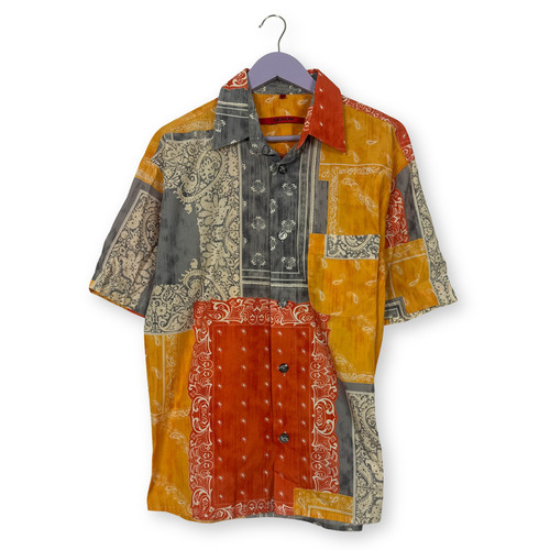Chemise vintage géométrique - vintage,