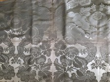 Jacquard damassé en soie gris