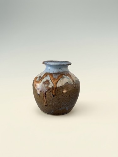 Vase boule grès - grès, signé