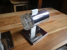 2 appliques gaetano sciolari , chrome et verre vintage 70