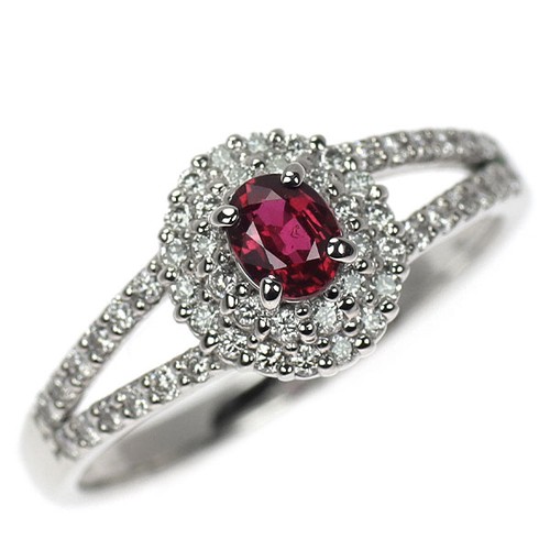 Bague diamant rubis - , sang