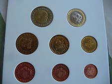 SERIE COMPLETE PIECES 1 CENT A 2 EUROS MONACO ANNEE 2001