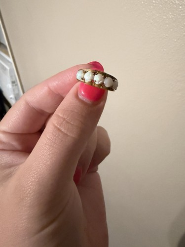 14k yellow gold - five, set