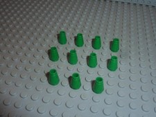 11 x cone vert LEGO Green cone