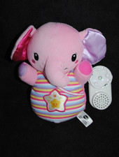 Doudou Eléphant Rose Veilleuse Musical VTECH V-TECH Lumière Peluche Eléphanteau