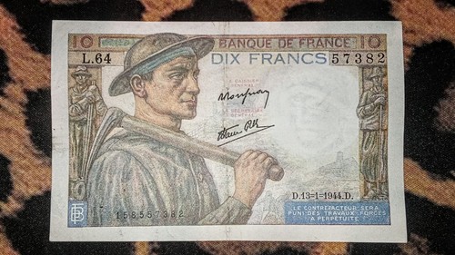 Billet francs mineur - 10,