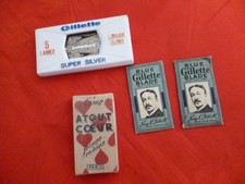 lot de lames de rasoir gillette blue blade-atout coeur-gillette super silver