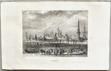 Lithographie XIXe Vue MOSCOU
