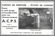 1963  --  PUBLICITE . CABINES DE PEINTURES ACPS . CONDE SUR NOIREAU . 3Z147