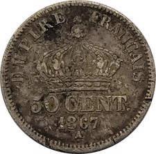 FRANCE 50 CENTIMES NAPOLEON