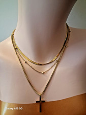 collier fin 3 rangs   avec