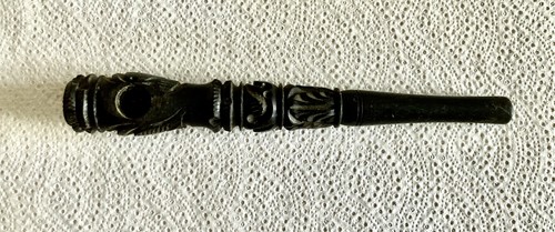 Pipe ethnique bois - en, sculpté