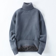 Hommes Col Roulé Pull Hiver