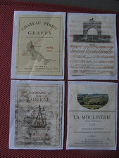 "1366"  LOT DE 4 ETIQUETTES DE