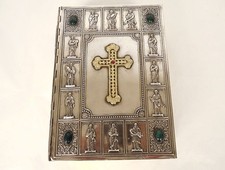 Sainte Bible Chanoine Crampon métal Apôtres croix Cercle bibliophile 1961 