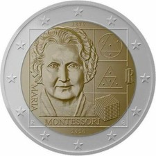 1x 2euro commémorative Italie 2020 - Maria Montessori (neuve)