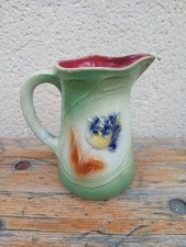 Joli Petit PICHET  A Lait Ancien En Barbotine Onnaing Décor Floral 