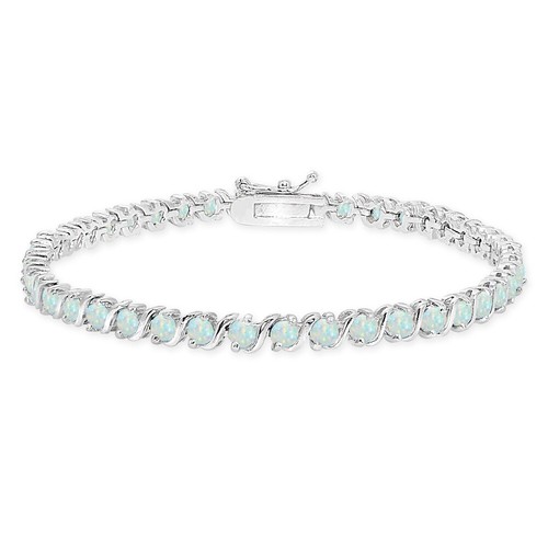 925 argent poli simulé blanc - 925,
