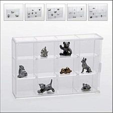 5255 Petite vitrine en Verre Acrylique avec Porte coulissante 12 Compartiment...