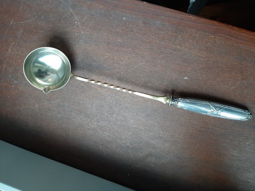 Cuillere punch manche argent - cuillere,
